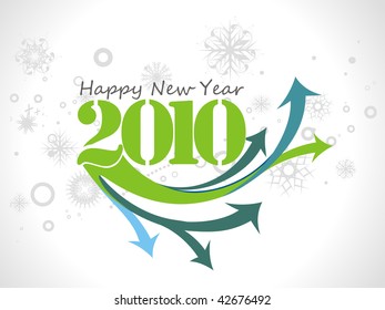Xmas snow background with  new year 2010  in white background. Vector illustration