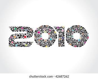 Xmas snow background with  new year 2010  in white background. Vector illustration
