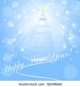 Xmas snow background with new year 2012 in white background. Vector illustration
