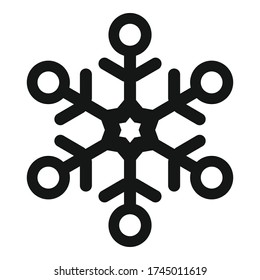 Weihnachts-Snowflake-Ikone. Einfache Illustration von Weihnachten-Snowflake-Vektor-Ikone für Web-Design isoliert auf weißem Hintergrund