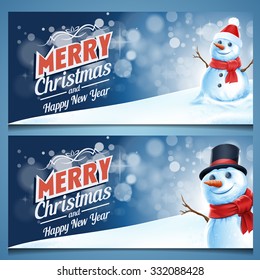 Xmas snowman banners 