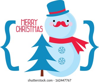 Xmas snowman card