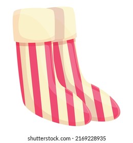 Xmas sock icon cartoon vector. Cute foot. Winter stocking