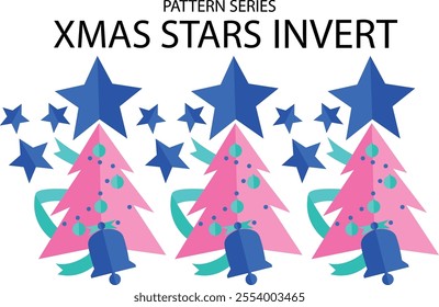 xmas stars invert pattern simple design