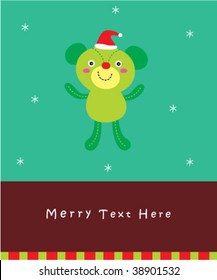 xmas teddy greeting
