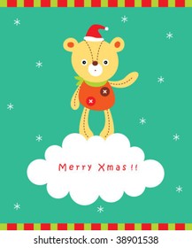 xmas teddy greeting