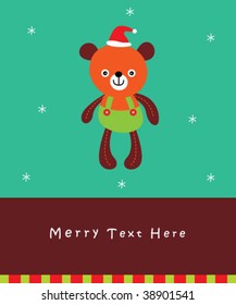 xmas teddy greeting