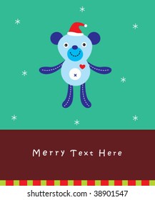 xmas teddy greeting
