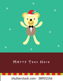xmas teddy greeting