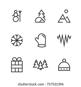 xmas thin line icon. christmass thin line icon