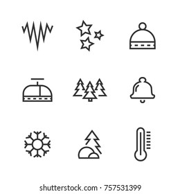 xmas thin line icon. christmass thin line icon