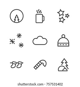 xmas thin line icon. christmass thin line icon