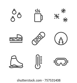 xmas thin line icon. christmass thin line icon