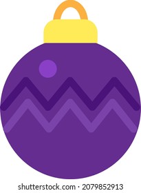 Xmas toy sphere for decorating pine tree vector