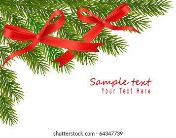 Xmas tree branches. Vector