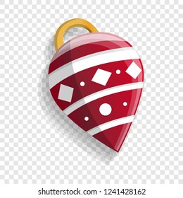 Xmas tree cone toy icon. Cartoon of xmas tree cone toy vector icon for web design  