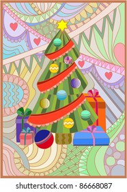 Xmas tree with gifts
