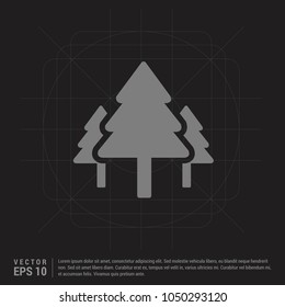 X-Mas Tree Icon - Black Creative Background