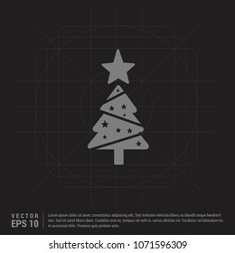 X-Mas Tree Icon - Black Creative Background
