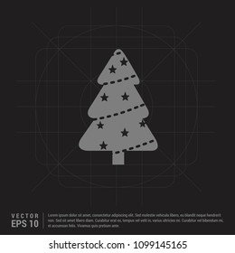 X-Mas Tree Icon - Black Creative Background