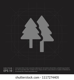 X-Mas Tree Icon - Black Creative Background - Free vector icon