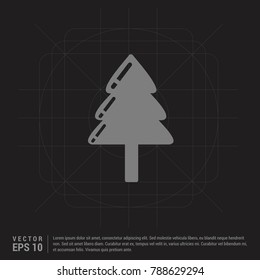 X-Mas Tree Icon - Black Creative Background