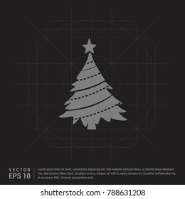 X-Mas Tree Icon - Black Creative Background
