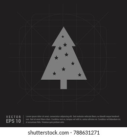 X-Mas Tree Icon - Black Creative Background