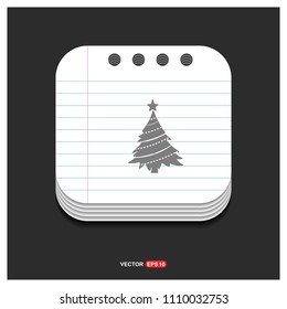 X-Mas Tree Icon - Free vector icon