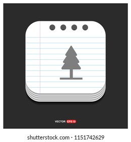 X-Mas Tree Icon - Free vector icon
