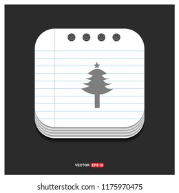 X-Mas Tree Icon - Free vector icon