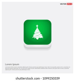X-Mas Tree Icon Green Web Button