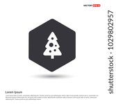 X-Mas Tree Icon Hexa White Background icon template