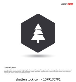 X-Mas Tree Icon Hexa White Background icon template