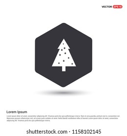 X-Mas Tree Icon Hexa White Background icon template - Free vector icon