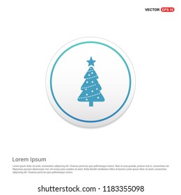 X-Mas Tree Icon Hexa White Background icon template - Free vector icon