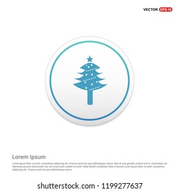 X-Mas Tree Icon Hexa White Background icon template - Free vector icon