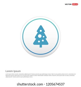 X-Mas Tree Icon Hexa White Background icon template - Free vector icon