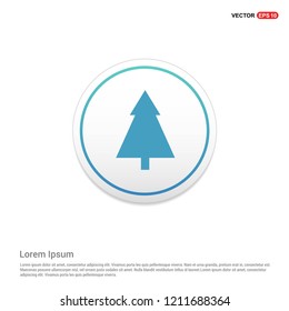 X-Mas Tree Icon Hexa White Background icon template - Free vector icon
