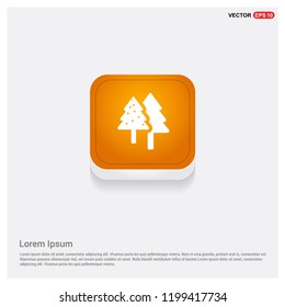 X-Mas Tree Icon Orange Abstract Web Button - Free vector icon
