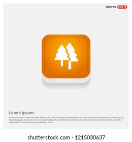 X-Mas Tree Icon Orange Abstract Web Button - Free vector icon