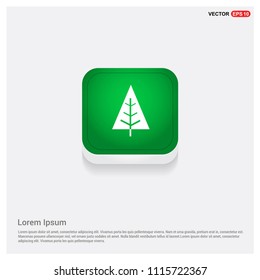 X-Mas Tree IconGreen Web Button - Free vector icon