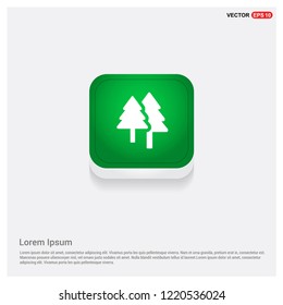 X-Mas Tree IconGreen Web Button - Free vector icon