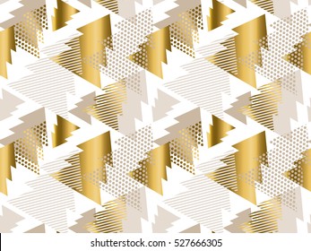 xmas tree luxury pastel color seamless pattern.
 abstract decorative Christmas vector illustration. gold and beige pale color winter festive background. 