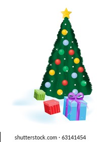 Xmas tree with presents