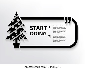 Xmas tree Quotation Mark Speech Bubble,design