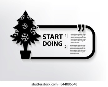 Xmas tree Quotation Mark Speech Bubble,design