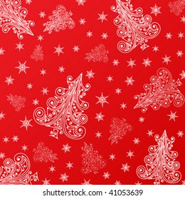 xmas tree red background