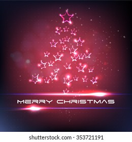 Xmas tree star light. Merry christmas.