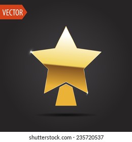 xmas tree toy star icon. holidays vector isolated illustration